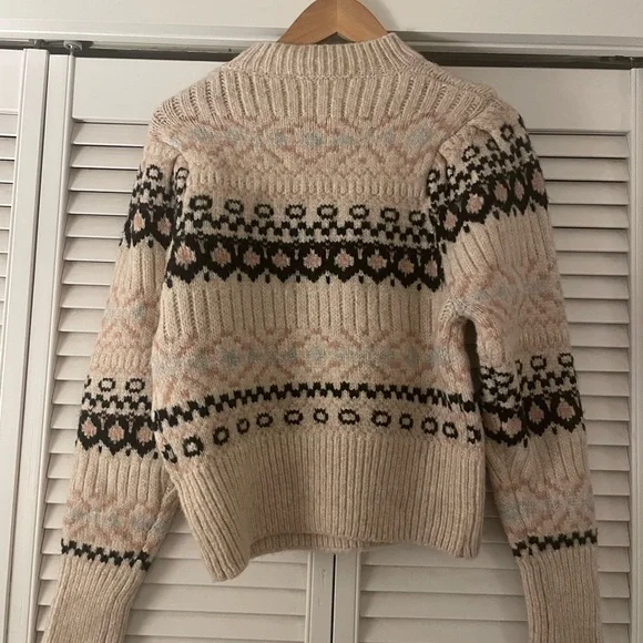 NWOT ASTR the Label Maria Mock Neck Fair Isle Sweater M - Picture 6 of 10